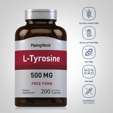L-Tyrosine, 500 mg, 200 Quick Release Capsules