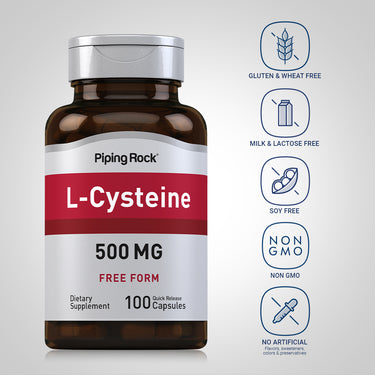 L-Cysteine, 500 mg, 100 Quick Release Capsules