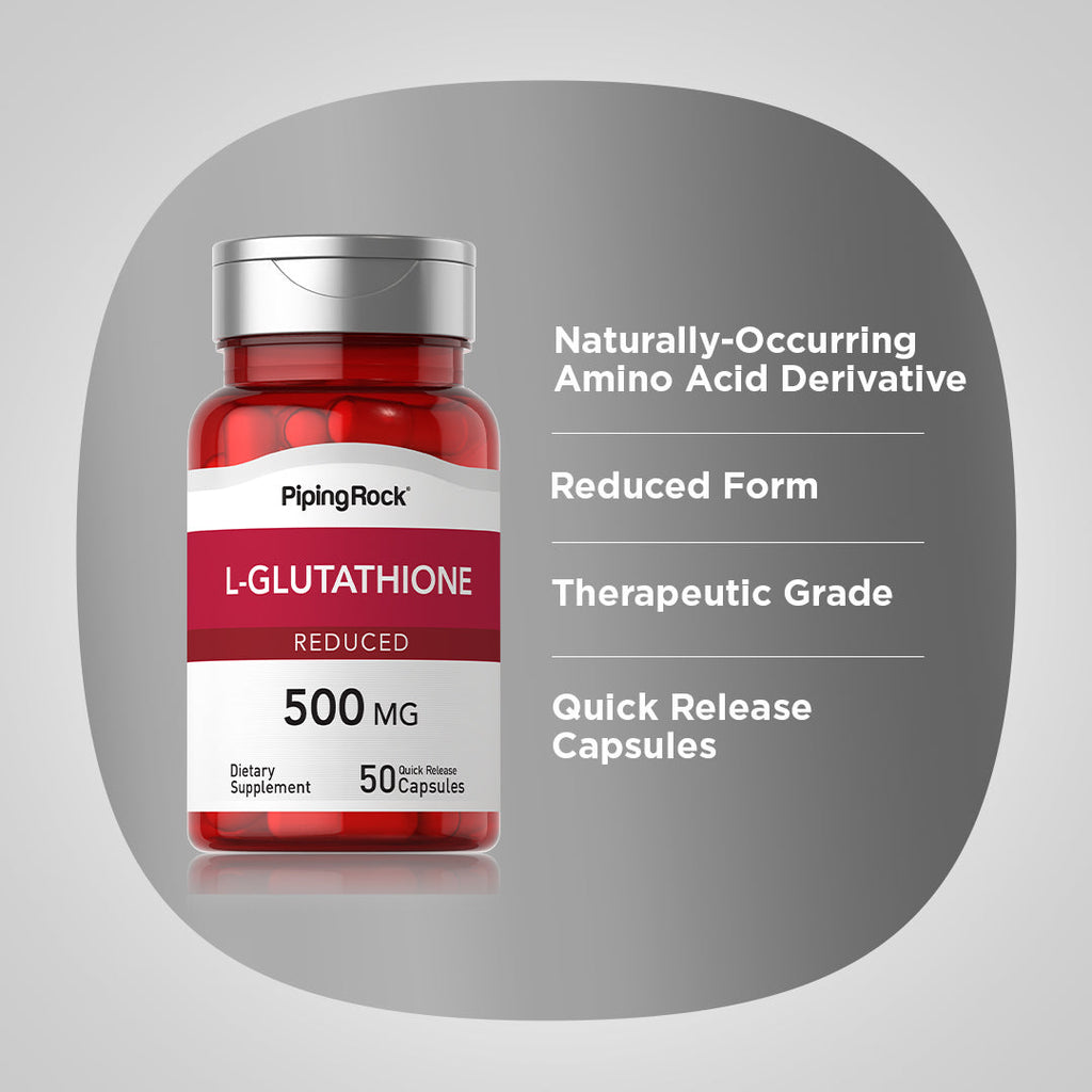 L-Glutathione (Reduced), 500 mg, 50 Quick Release Capsules L-Glutathione (Reduced), 500 mg, 50 Quick Release Capsules