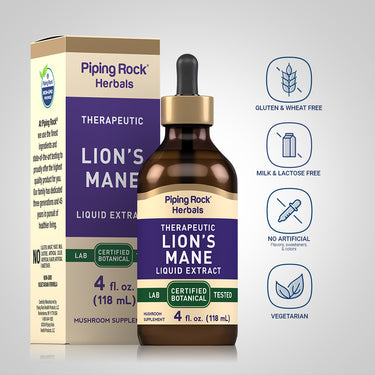 Lion's Mane Liquid Extract, 4 fl oz (118 mL) Dropper Bottle