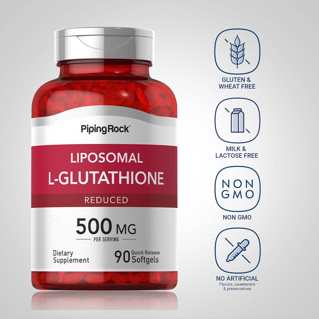 Liposomal L-Glutathione (Reduced), 500 mg (per serving), 90 Quick Rele Liposomal L-Glutathione (Reduced), 500 mg (per serving), 90 Quick Rele