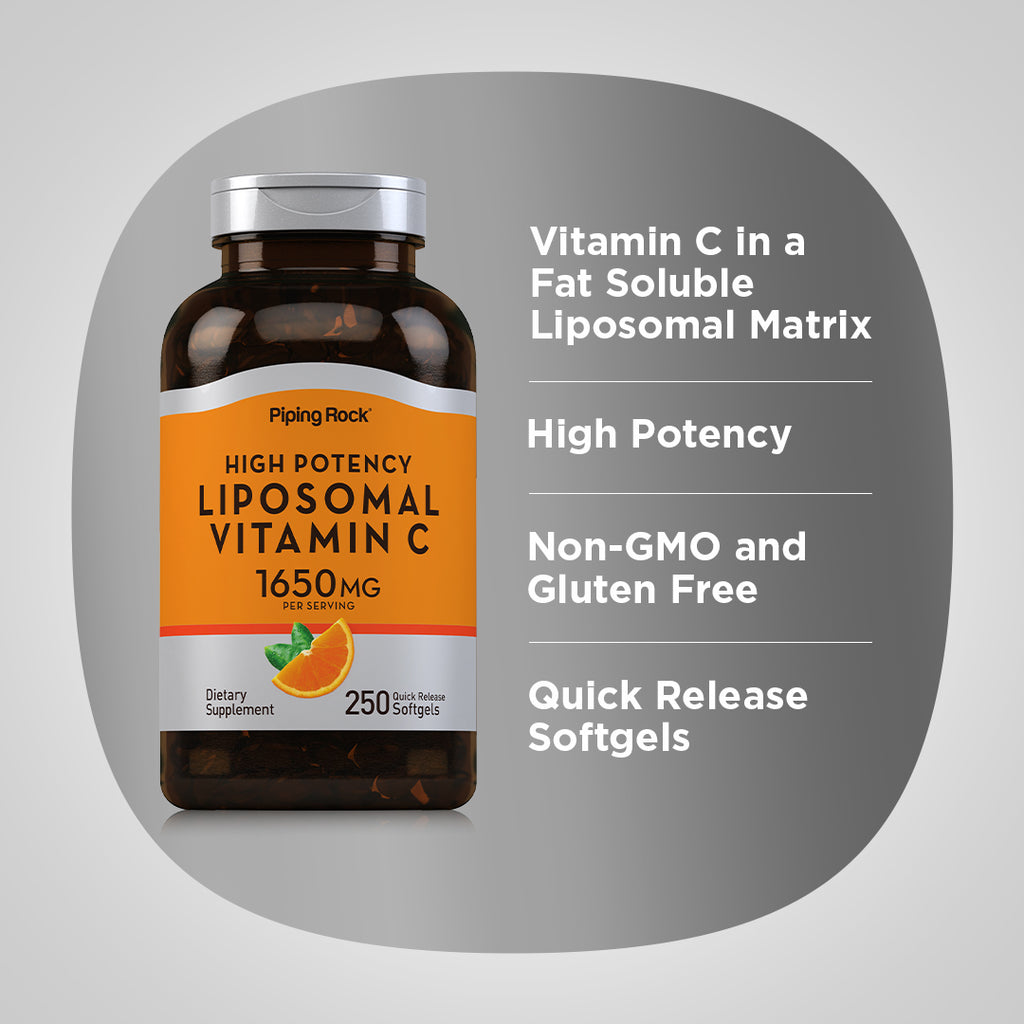 vitamin c lipid soluble Liposomal Complex, 1650 mg (per serving), 250 Quick Release Taglia:Maxxi Convenienza is glutathione safe for RGroup_glp