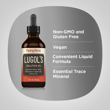Lugol's Iodine (2%) Solution, 2 fl oz (59 mL) Dropper Bottle