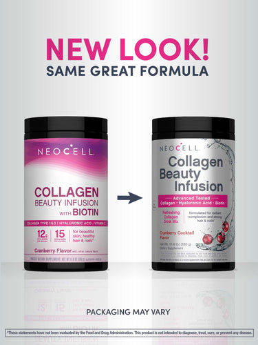 Collagen Beauty Infusion with Hyaluronic Acid + Biotin Cranberry Cocktail Flavor, 11.6 oz (330 g) Powder