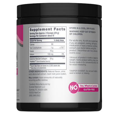 Grassfed Collagen Peptides Berry Lemon Flavor, 6.7 oz (190 g) Powder