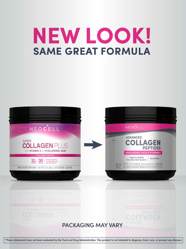 Advanced Collagen Peptides + Hyaluronic Acid + C, 13.7 oz (390 g) Powder