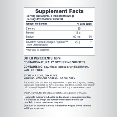 Grassfed Collagen Peptides, 21.1 oz (600 g) Powder
