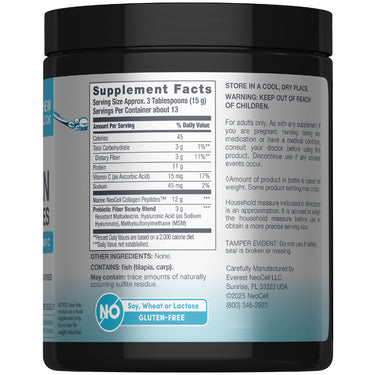 Marine Collagen Peptides + Hyaluronic Acid, MSM & C Powder, 7 oz (200 g) Powder