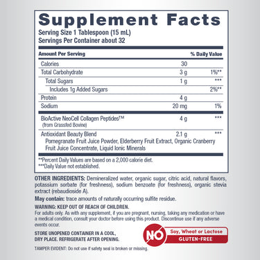 Collagen Liquid Pomegranate Flavor, 16 fl oz (473 mL) Liquid