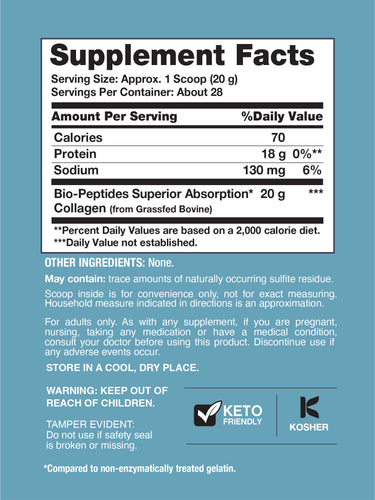Collagen Bio-Peptides Grassfed, 20 oz (567 g) Powder
