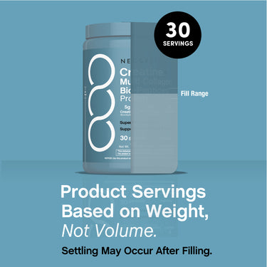 NEO CELL Creatine + Multi Collagen tub, 30 servings. Servings based on weight, not volume; settling may occur.