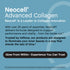 Product highlights graphic stating Neocell Advanced Collagen, a Leader in Collagen Innovation. Glow From Within • Experience Trust.