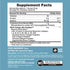 Nutrition label for NCL Colostrum & Collagen Powder 300 g in teal packaging.