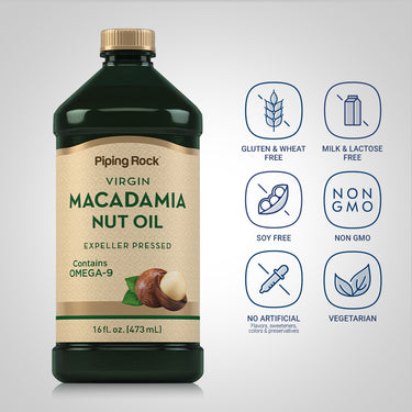 Macadamia Nut Oil, 16 fl oz (473 mL) Bottle