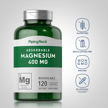 Magnesium, 400 mg, 120 Quick Release Softgels