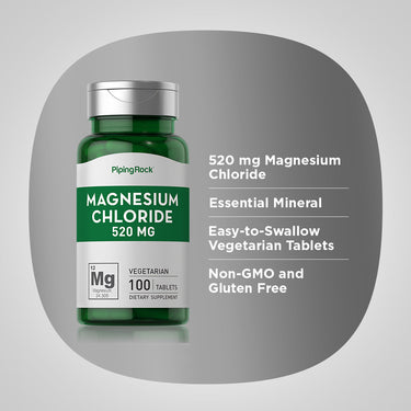 Magnesium Chloride, 520 mg, 100 Tablets