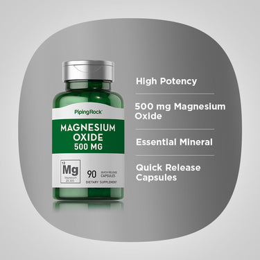 Magnesium Oxide, 500 mg, 90 Quick Release Capsules