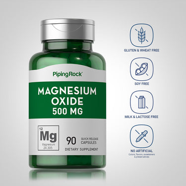 Magnesium Oxide, 500 mg, 90 Quick Release Capsules