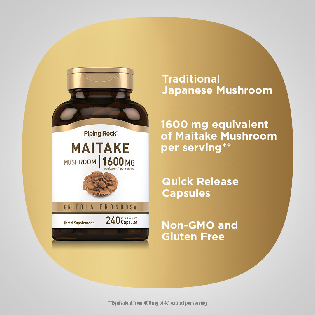 Maitake Mushroom Extract, 1,600 mg (per serving), 240 Quick Release Capsules