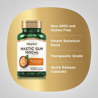Mastic Gum, 1500 mg (per serving), 100 Quick Release Capsules