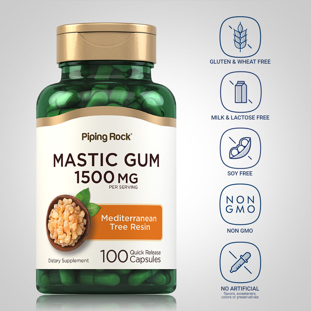 ipamorelin + mastic gum Mastic Gum, 1500 mg (per serving), 100 Quick Release Capsules