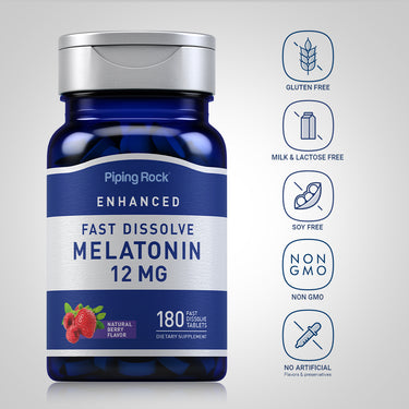 Melatonin Fast Dissolve, 12 mg, 180 Fast Dissolve Tablets