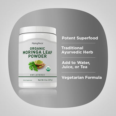 Moringa Leaf Powder (Organic), 8 oz (227 g) Bottle