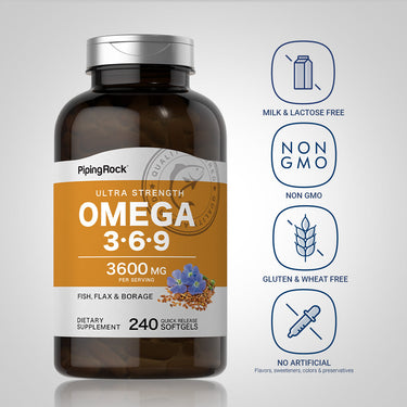 Multi Omega 3-6-9 Fish, Flax & Borage, 240 Quick Release Softgels