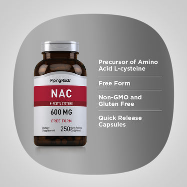 N-Acetyl Cysteine (NAC), 600 mg, 250 Quick Release Capsules