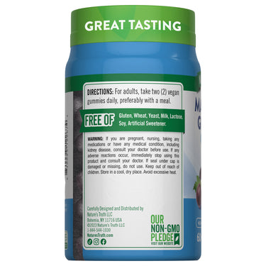 Nature's Truth Magnesium Glycinate bottle with 60 gummies for daily supplement support.