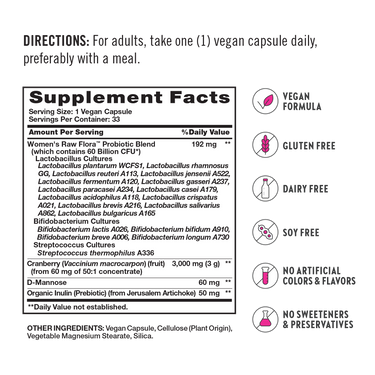 Women's Care Probiotic - 60 Billion CFU