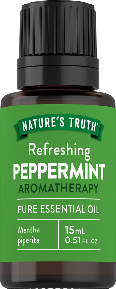 Peppermint Pure Essential Oil, 1/2 fl oz (15 mL) Dropper Bottle