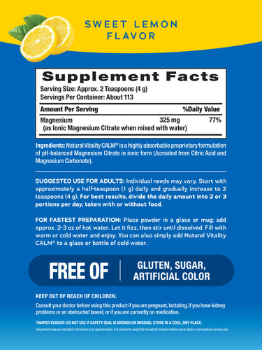 CALM Powder Sweet Lemon, 16 oz (453 g)