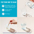An adult's hands mix water with fizzy magnesium powder, preparing a refreshing drink by stirring the contents.