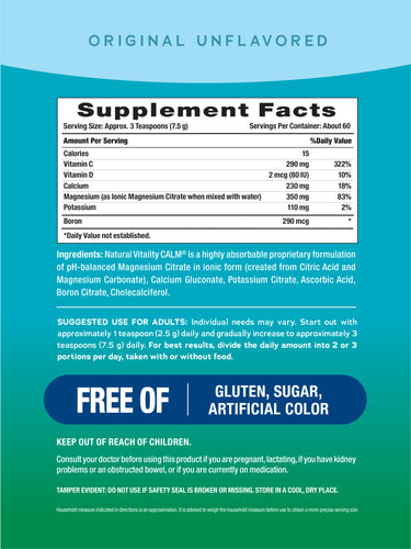 CALM plus Calcium Powder Unflavored, 16 oz (453 g)