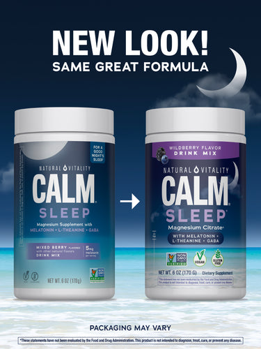 CALM Sleep with Melatonin Powder Wildberry, 6 oz (170 g)