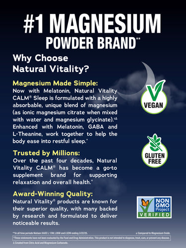 CALM Sleep with Melatonin Powder Wildberry, 6 oz (170 g)