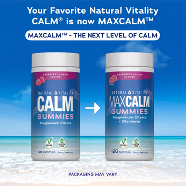 MAXCALM Gummies Raspberry-Lemon Flavor, 120 Tasty Gummies