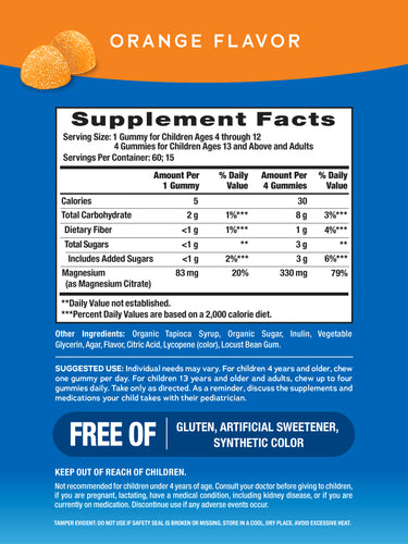 CALM Gummies Orange Flavor, 60 Tasty Gummies