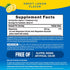 The Supplement Facts panel for NV Calm Lemon 8 oz Powder.