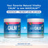 Natural Vitality Calm Watermelon Magnesium Citrate 8 oz tub next to its new version, Natural Vitality MaxCalm.