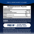 Supplement Facts for Calm Sleep Mag Glycinate with Melatonin in 60 vegetable capsules.