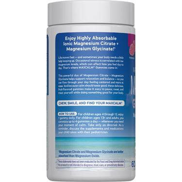 CALM Gummies Raspberry-Lemon Flavor, 60 Tasty Gummies