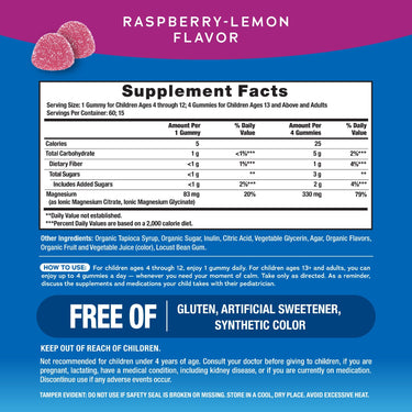 CALM Gummies Raspberry-Lemon Flavor, 60 Tasty Gummies