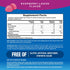 Supplement Facts for NV Calm Raspberry-Lemon Gummies 3 Pack, detailing nutritional information.