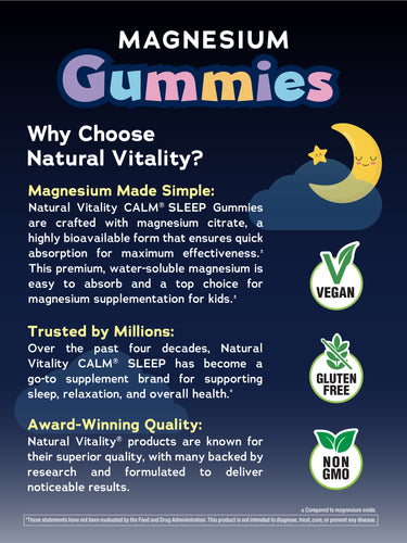 CALM Kids Sleep with Melatonin Gummies Berry Flavor, 60 Tasty Gummies