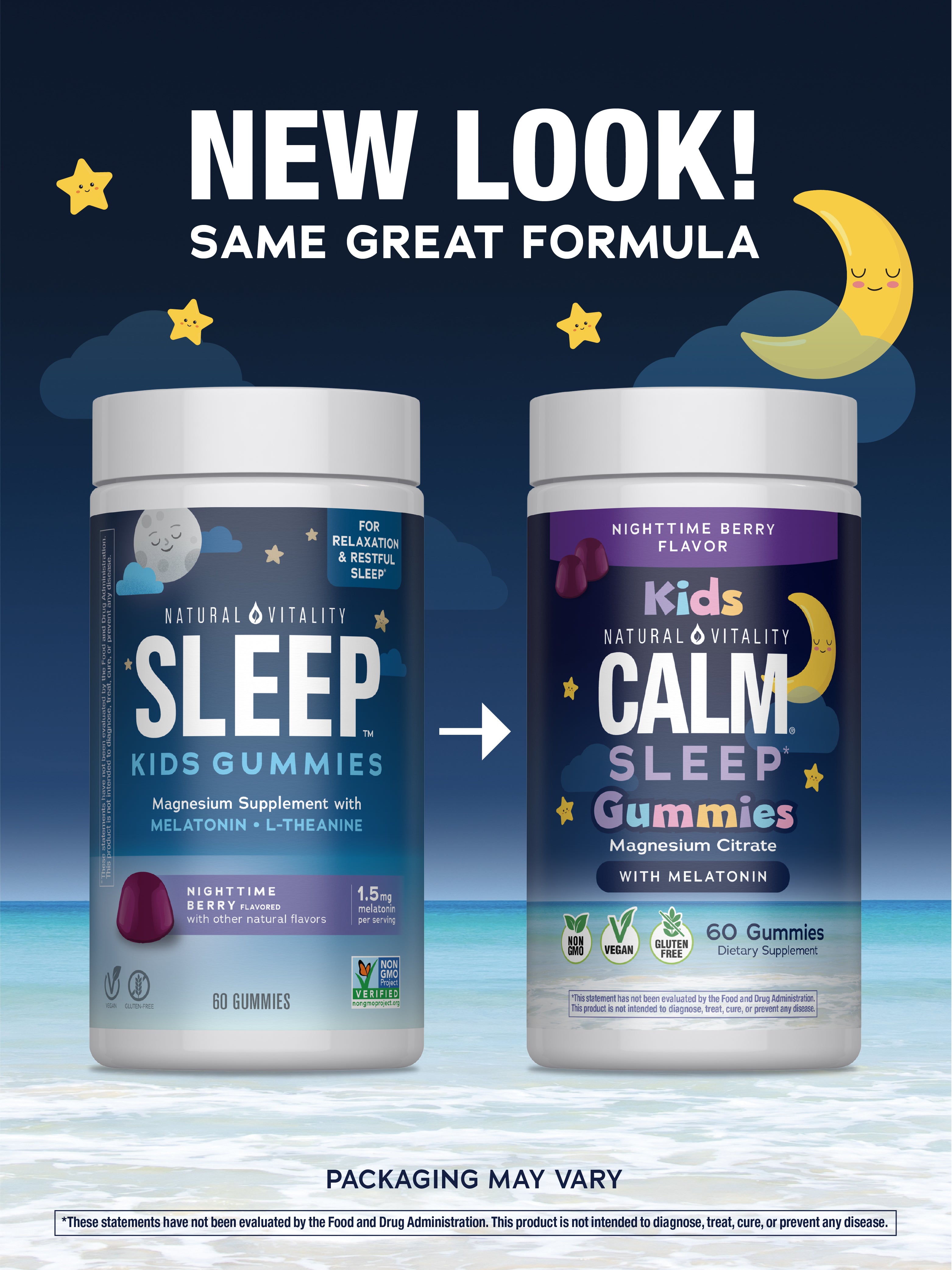 CALM Kids Sleep with Melatonin Gummies Berry Flavor, 120 Tasty Gummies