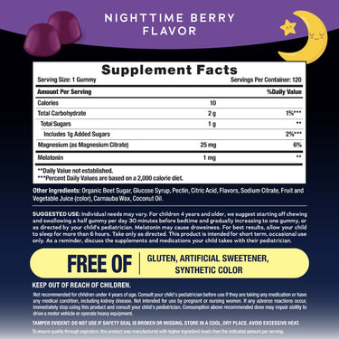 CALM Kids Sleep with Melatonin Gummies Berry Flavor, 120 Tasty Gummies