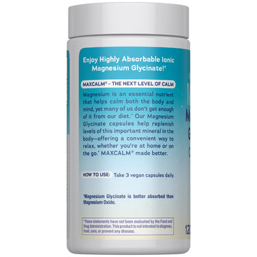 CALM Magnesium Glycinate, 325 mg (per serving), 120 Vegan Capsules