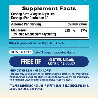 CALM Magnesium Glycinate, 325 mg (per serving), 120 Vegan Capsules